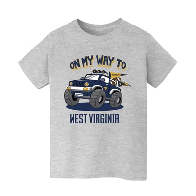 West Virginia Mountaineers Vive La Fete Youth On My Way T-Shirt - Gray
