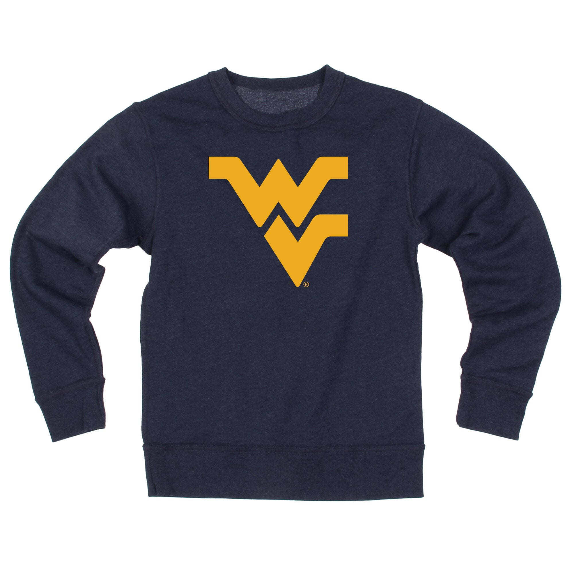 Youth Wes & Willy Navy West Virginia Mountaineers Reversible Sweatshirt