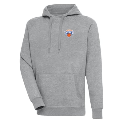  Westchester Knicks Antigua Victory Pullover Hoodie - Heather Gray
