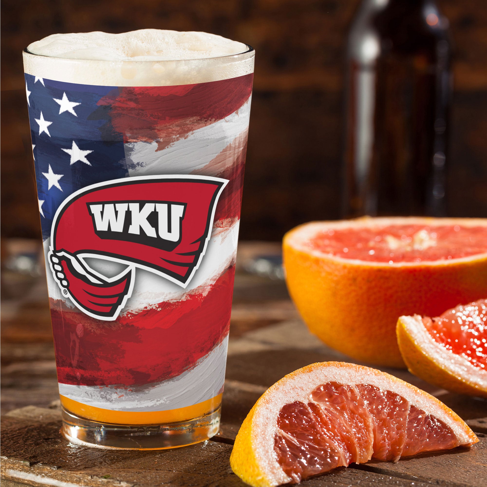 Western Kentucky Hilltoppers Two-Pack 16oz. Americana Pint Glass Set