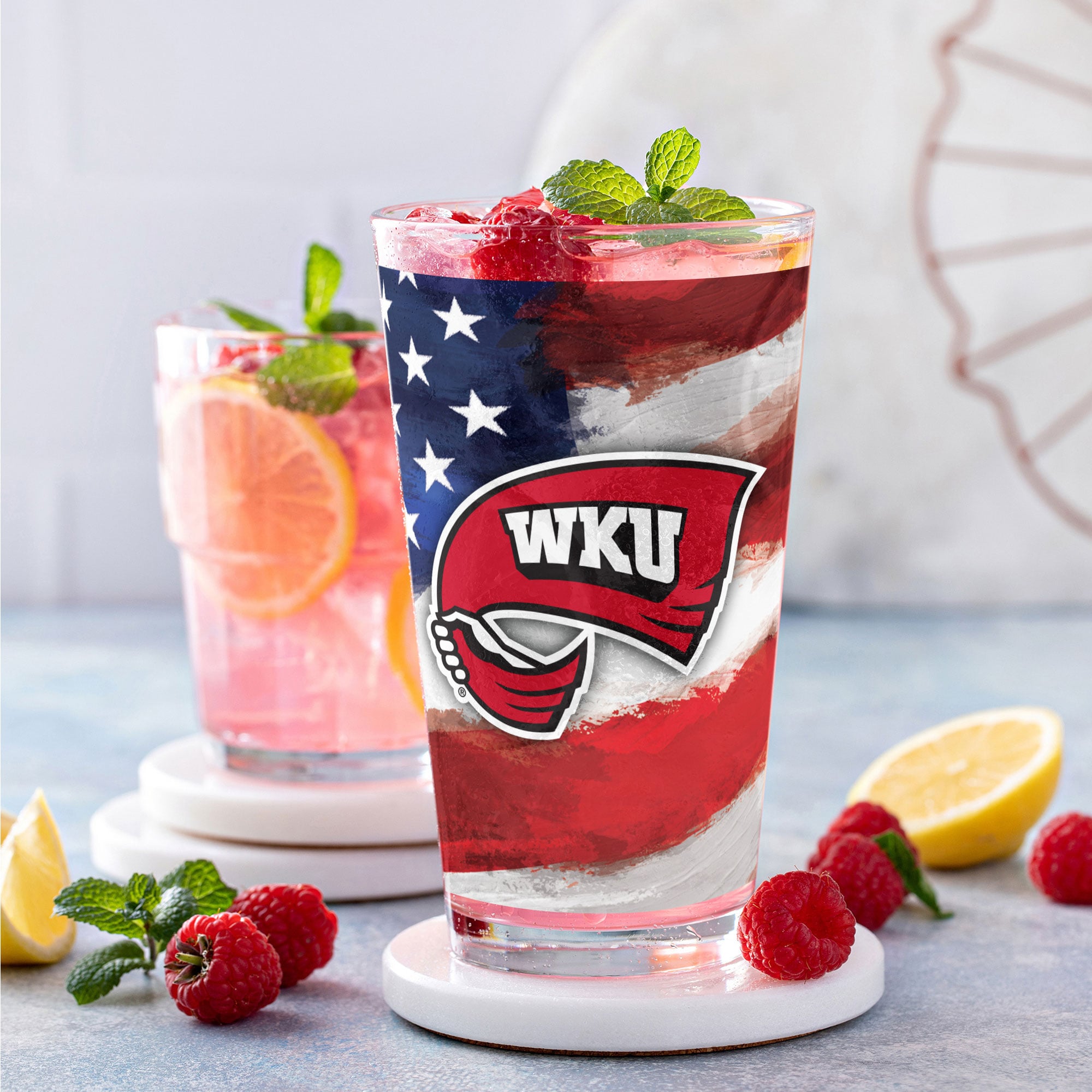 Western Kentucky Hilltoppers Two-Pack 16oz. Americana Pint Glass Set