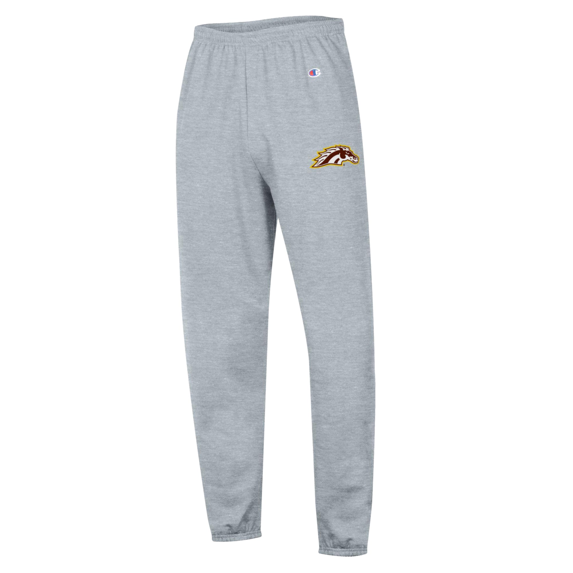Men's Champion Heather Gray Western Michigan Broncos Powerblend Fleece Team Sweatpants