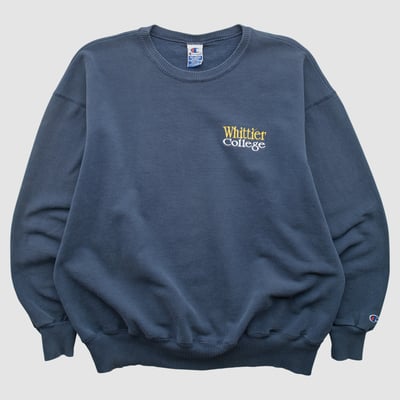 Whittier Poets Champion 90s Pullover Sweatshirt - Navy - XL by Fanatics Real Vintage