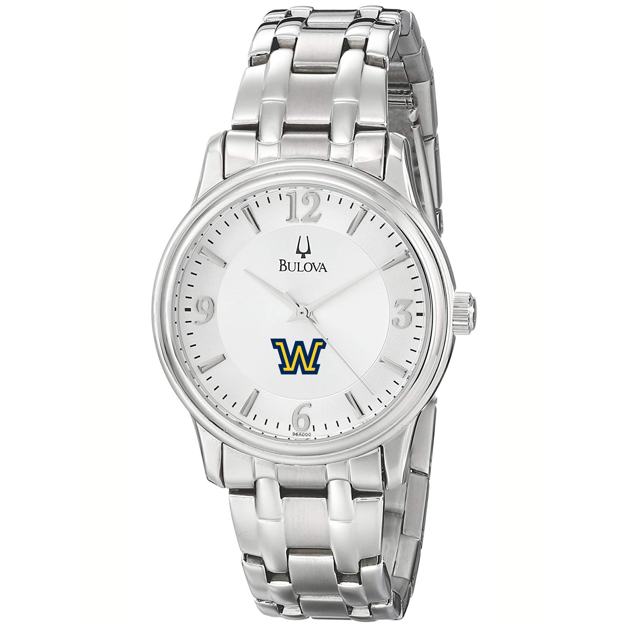 Men's Bulova Silver Wilkes Colonels Stainless Steel Quartz Watch