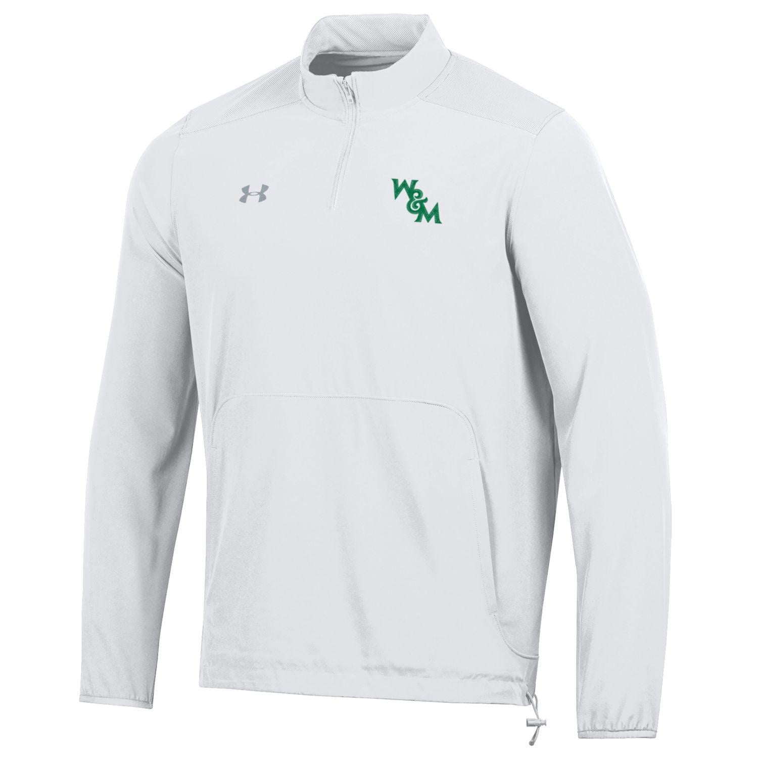 andmary Mary logo zip tops Mens Under Armour wht William & Mary 