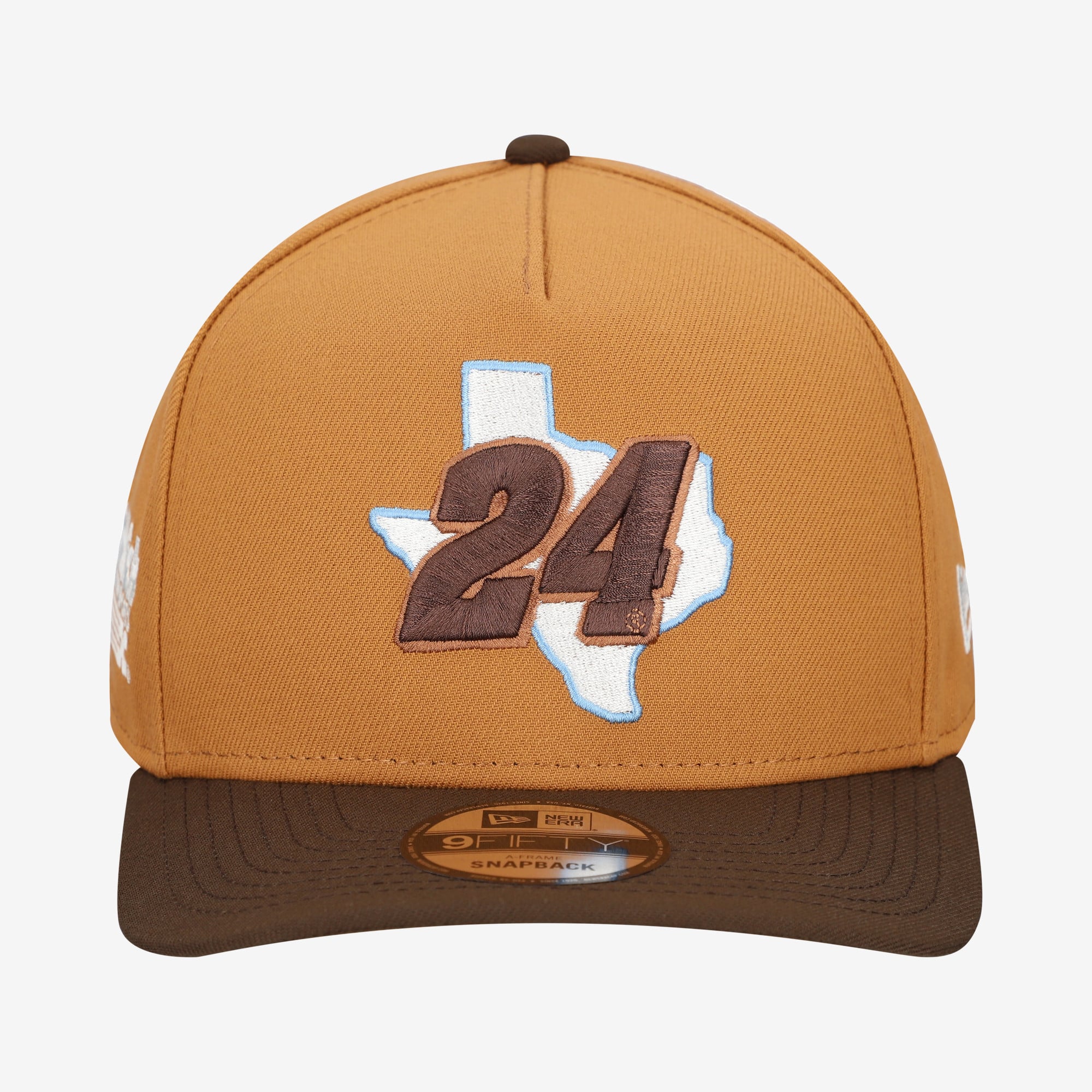 Casquette snapback New Era marron William Byron Texas A-Frame 9FIFTY pour homme