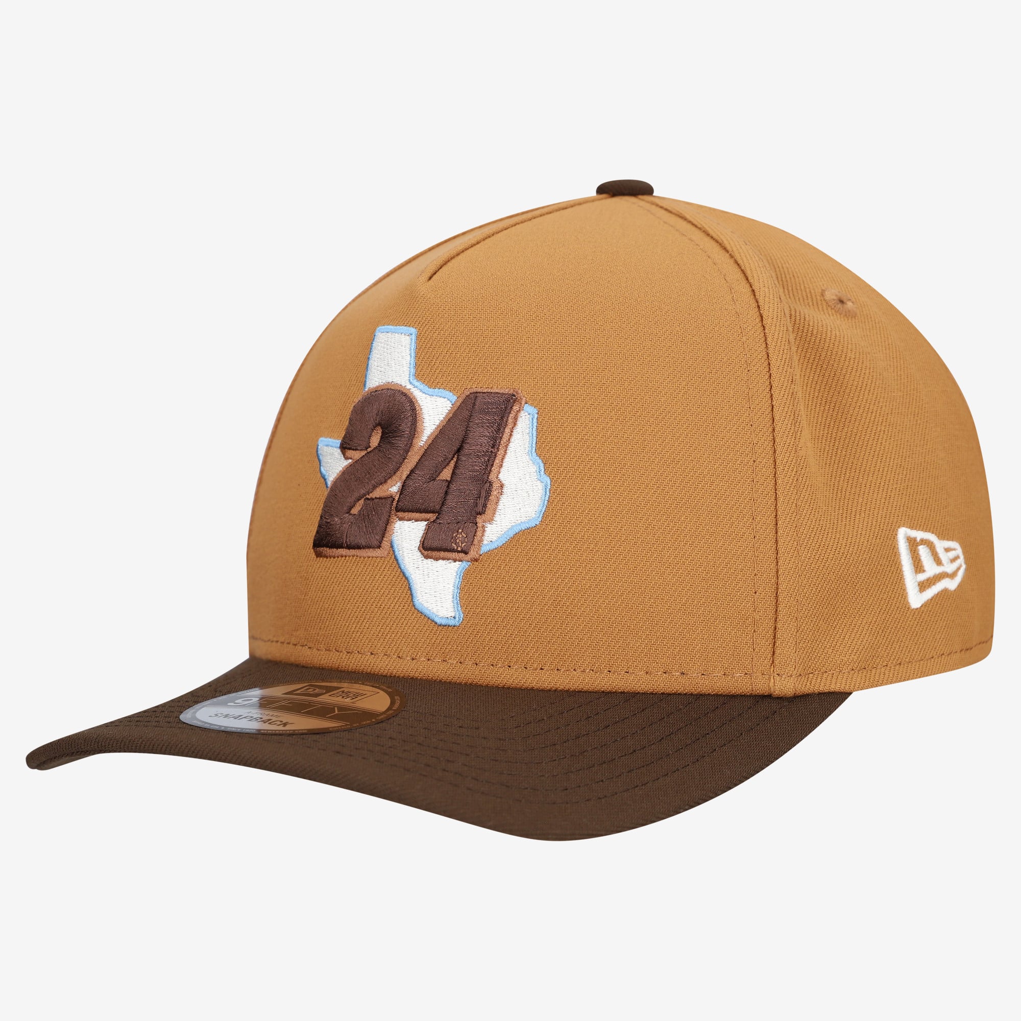 Casquette snapback New Era marron William Byron Texas A-Frame 9FIFTY pour homme