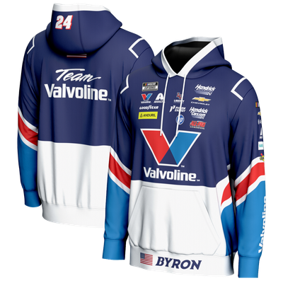  William Byron ProSphere Valvoline Hoodie - White/Blue