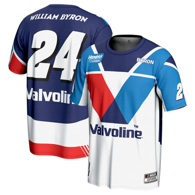  William Byron ProSphere Valvoline T-Shirt - White/Blue