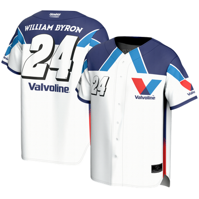  William Byron ProSphere Youth Valvoline Baseball Jersey - White
