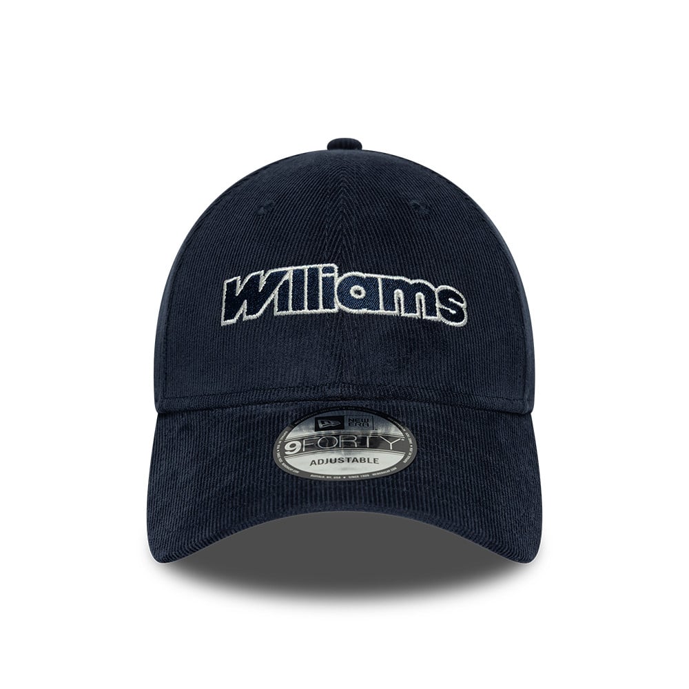 Men's New Era Navy Williams Racing Cord 9FORTY Adjustable Hat
