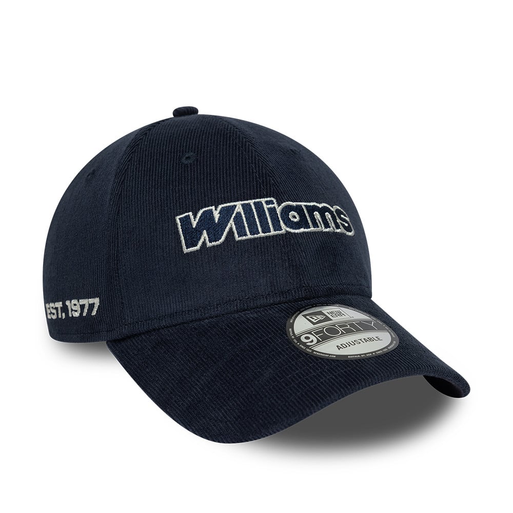 Men's New Era Navy Williams Racing Cord 9FORTY Adjustable Hat