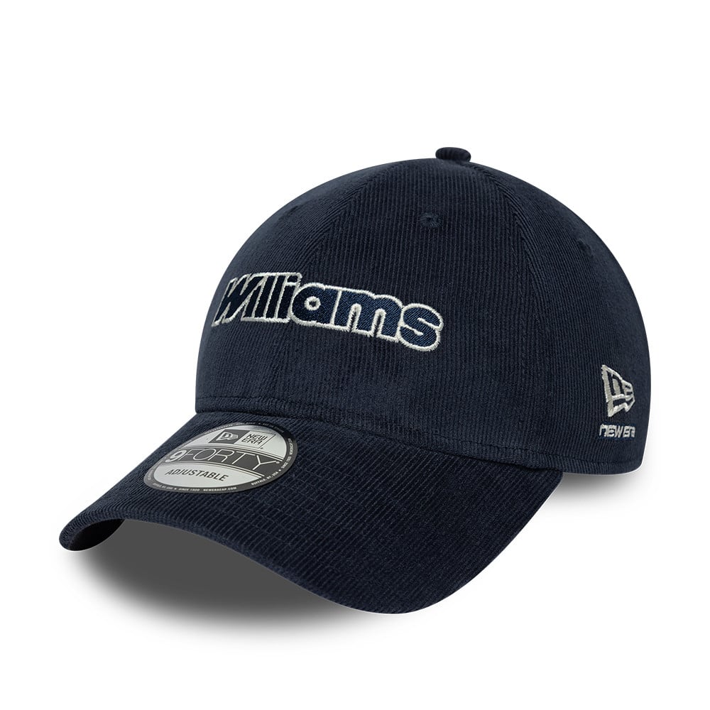 Men's New Era Navy Williams Racing Cord 9FORTY Adjustable Hat