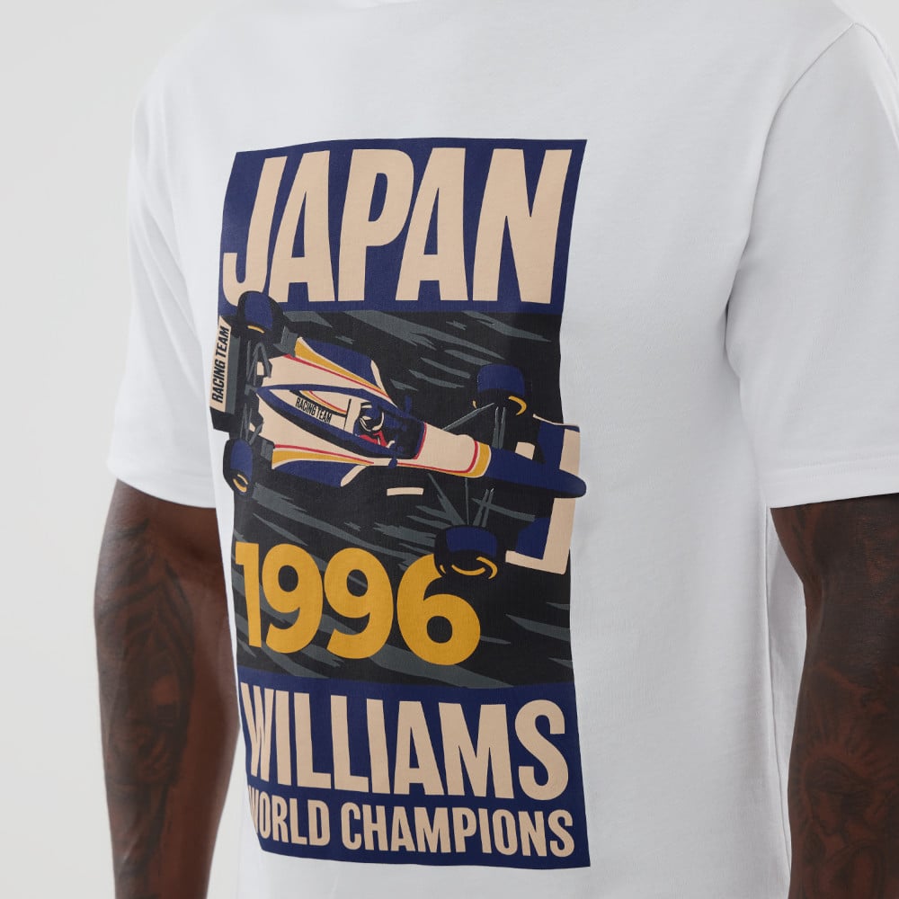 T-shirt homme New Era White Williams Racing Champions du monde 1996