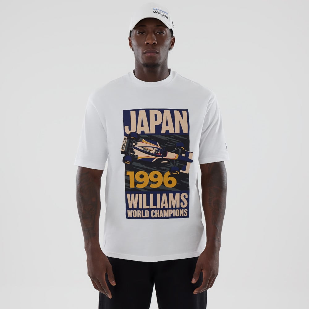 T-shirt homme New Era White Williams Racing Champions du monde 1996