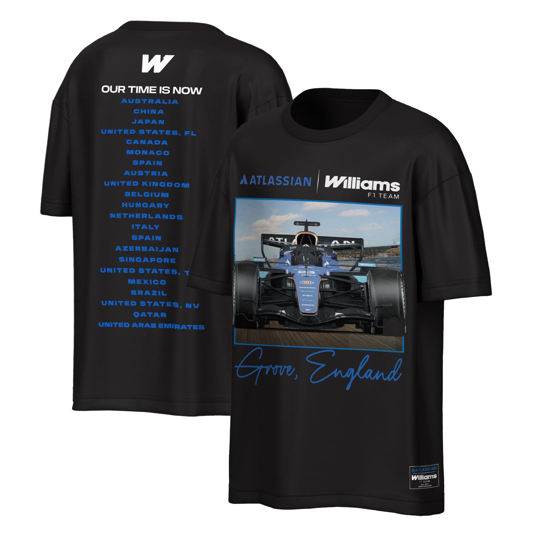 Men's Outerstuff Black Williams Racing 2026 Roster T-Shirt