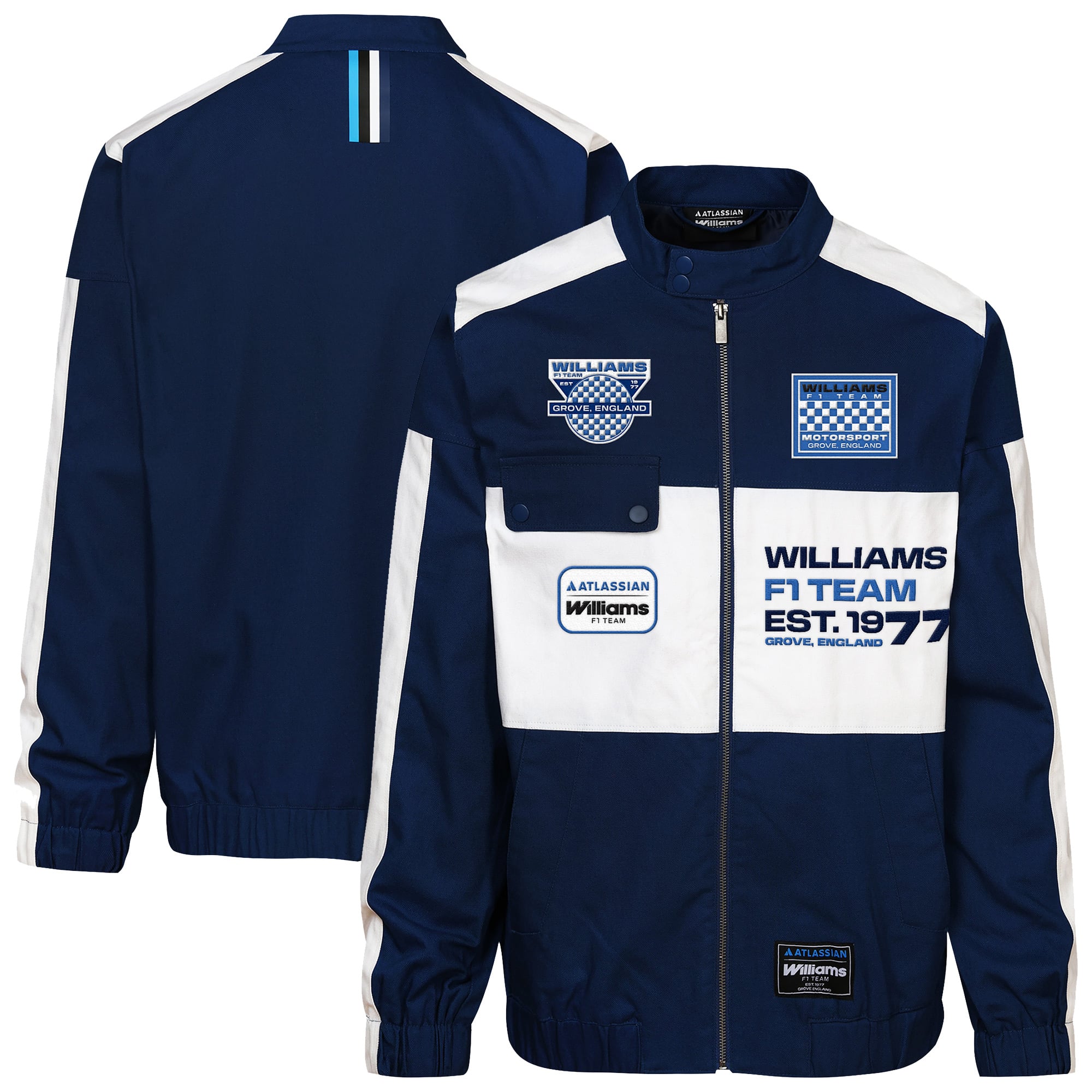 Men's Outerstuff Navy Williams Racing Full-Zip Jacket