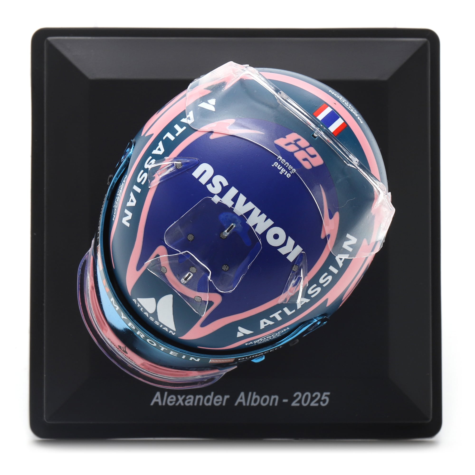 Casque miniature à l'échelle 1:5 de Spark Models Williams Racing Alexander Albon 2025