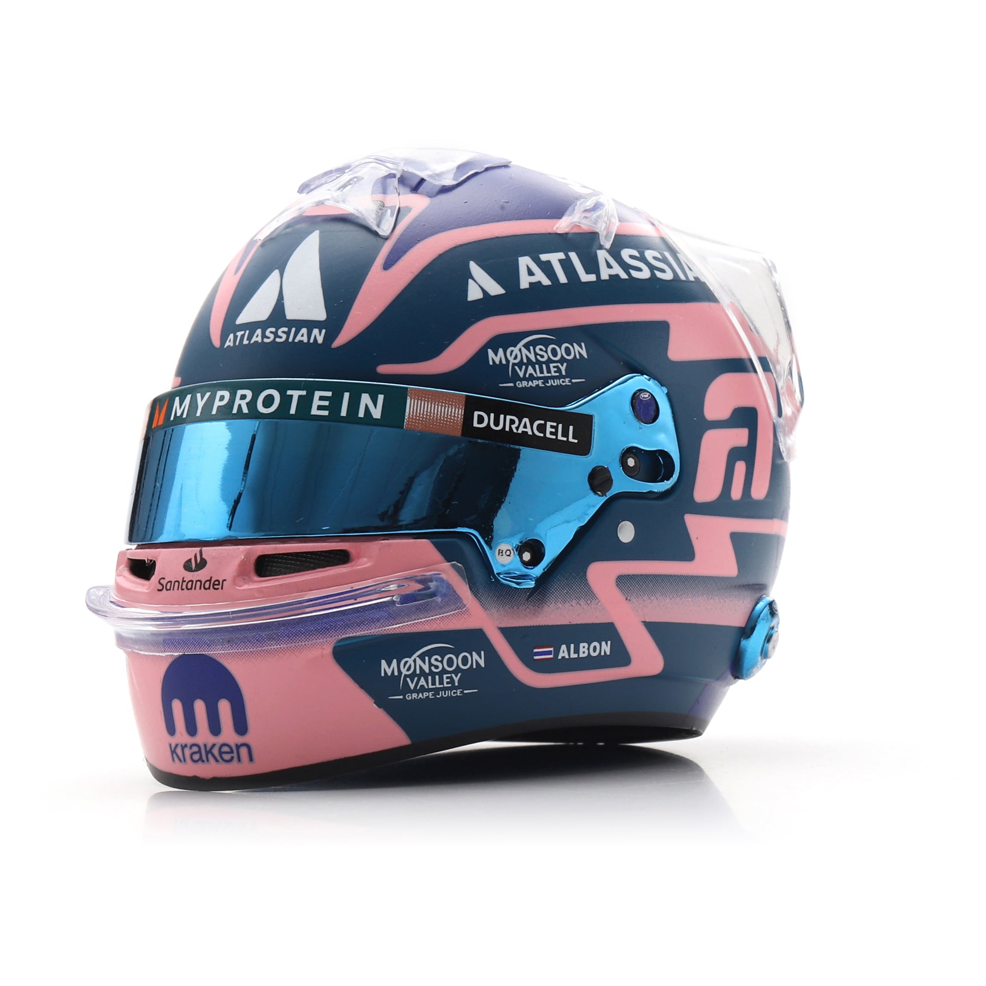 Casque miniature à l'échelle 1:5 de Spark Models Williams Racing Alexander Albon 2025