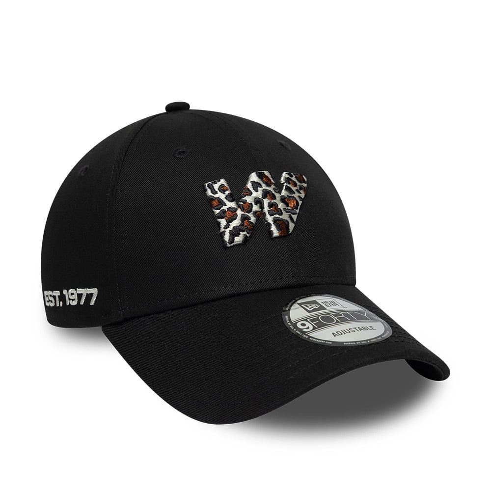 Women's New Era Black Williams Racing Animal Infill 9FORTY Adjustable Hat