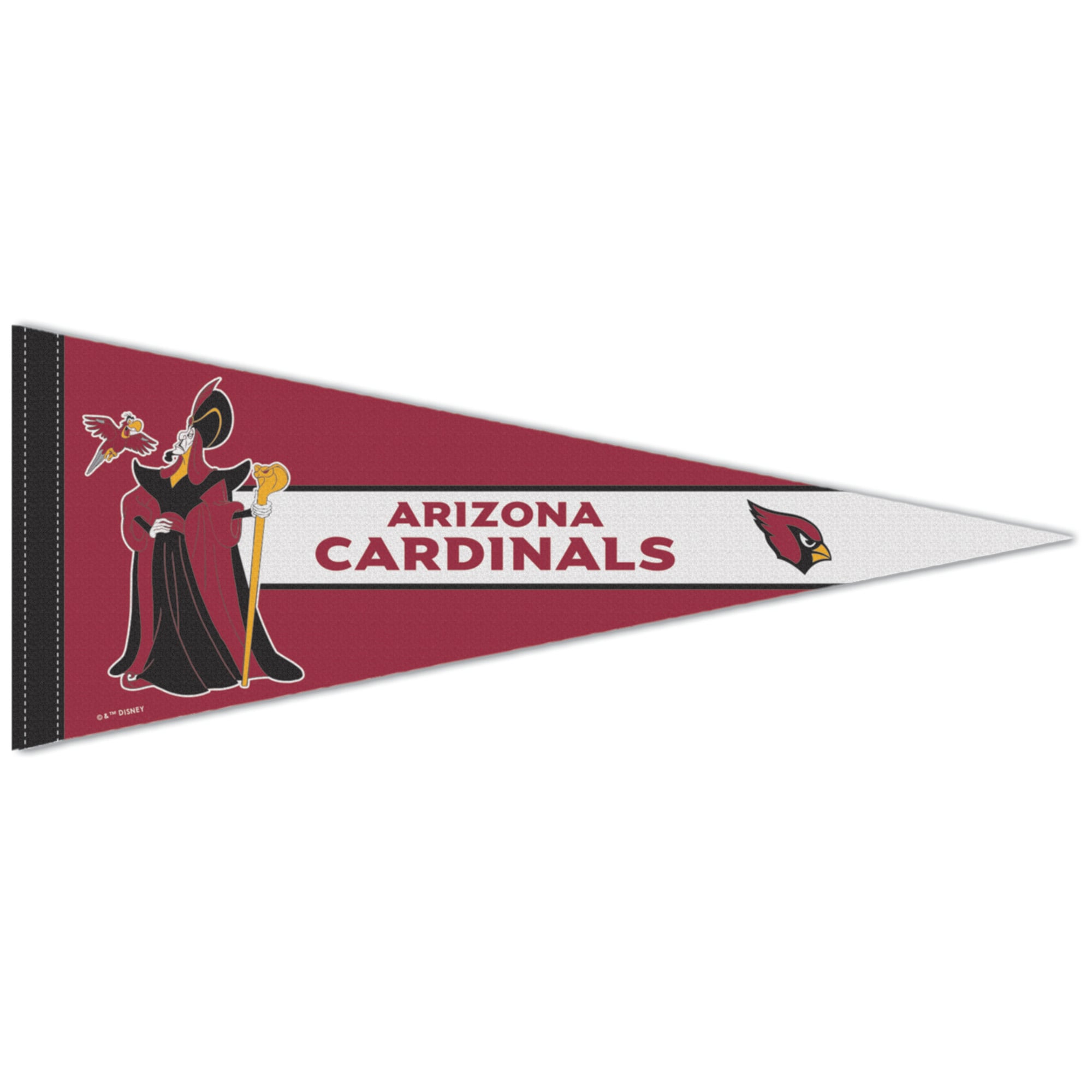 WinCraft Arizona Cardinals Disney x NFL Jafar & Iago 12" x 30" Premium Pennant
