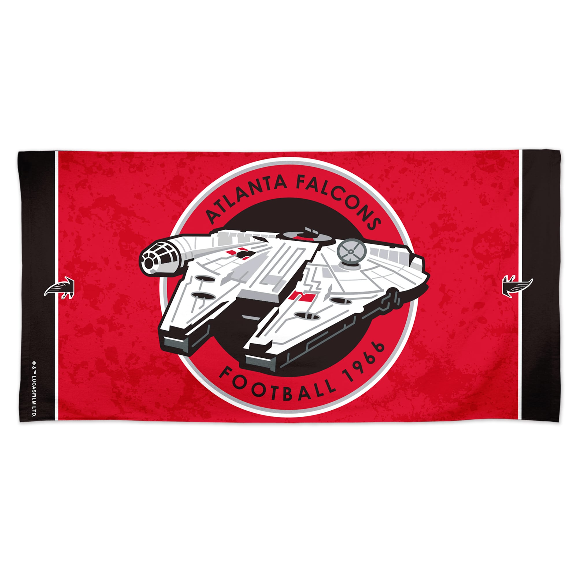 Serviette de plage WinCraft Atlanta Falcons Disney x NFL Millennium Falcon 76 x 152 cm en Spectra