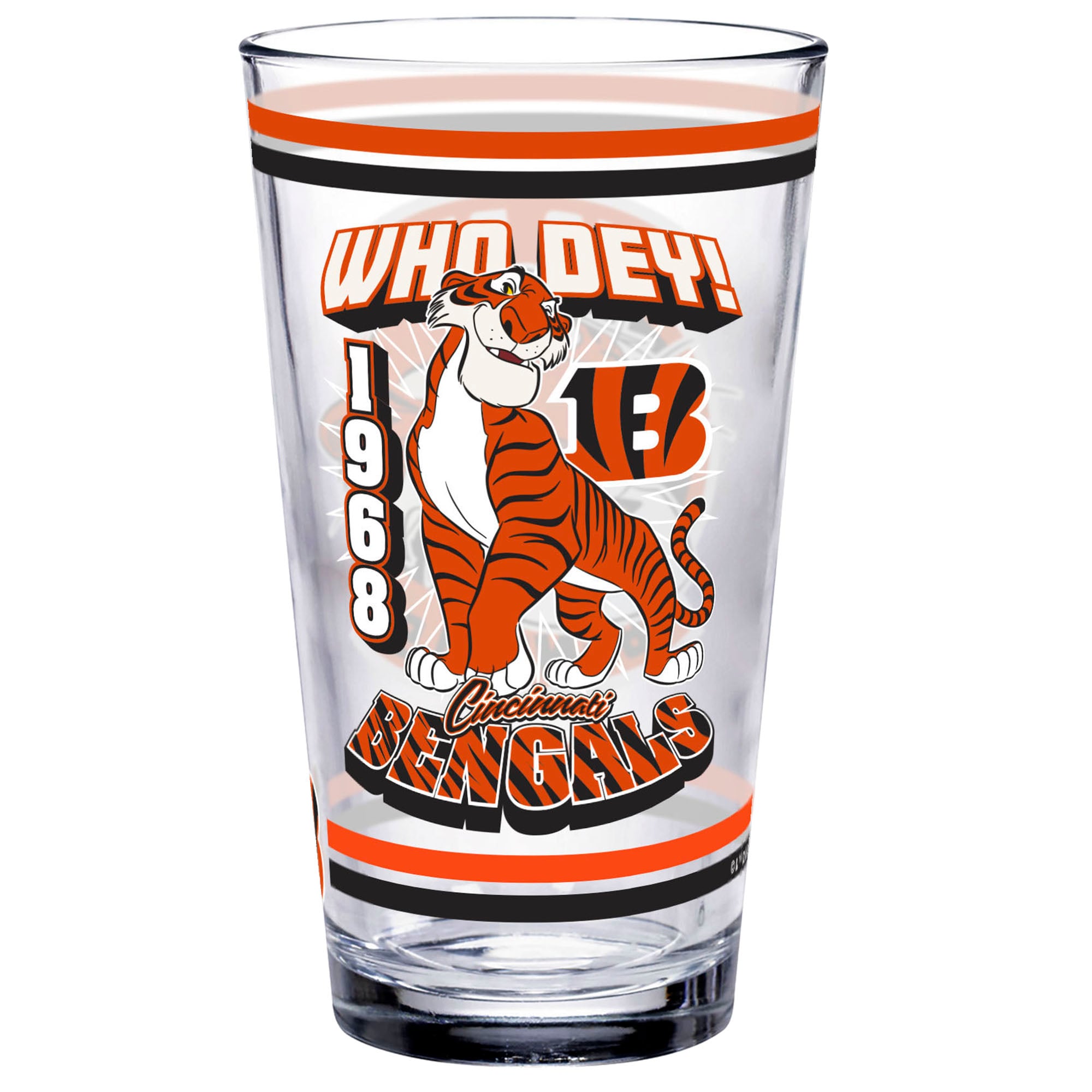 Verre à pinte WinCraft Cincinnati Bengals Disney x NFL Shere Khan 473 ml (16 oz).