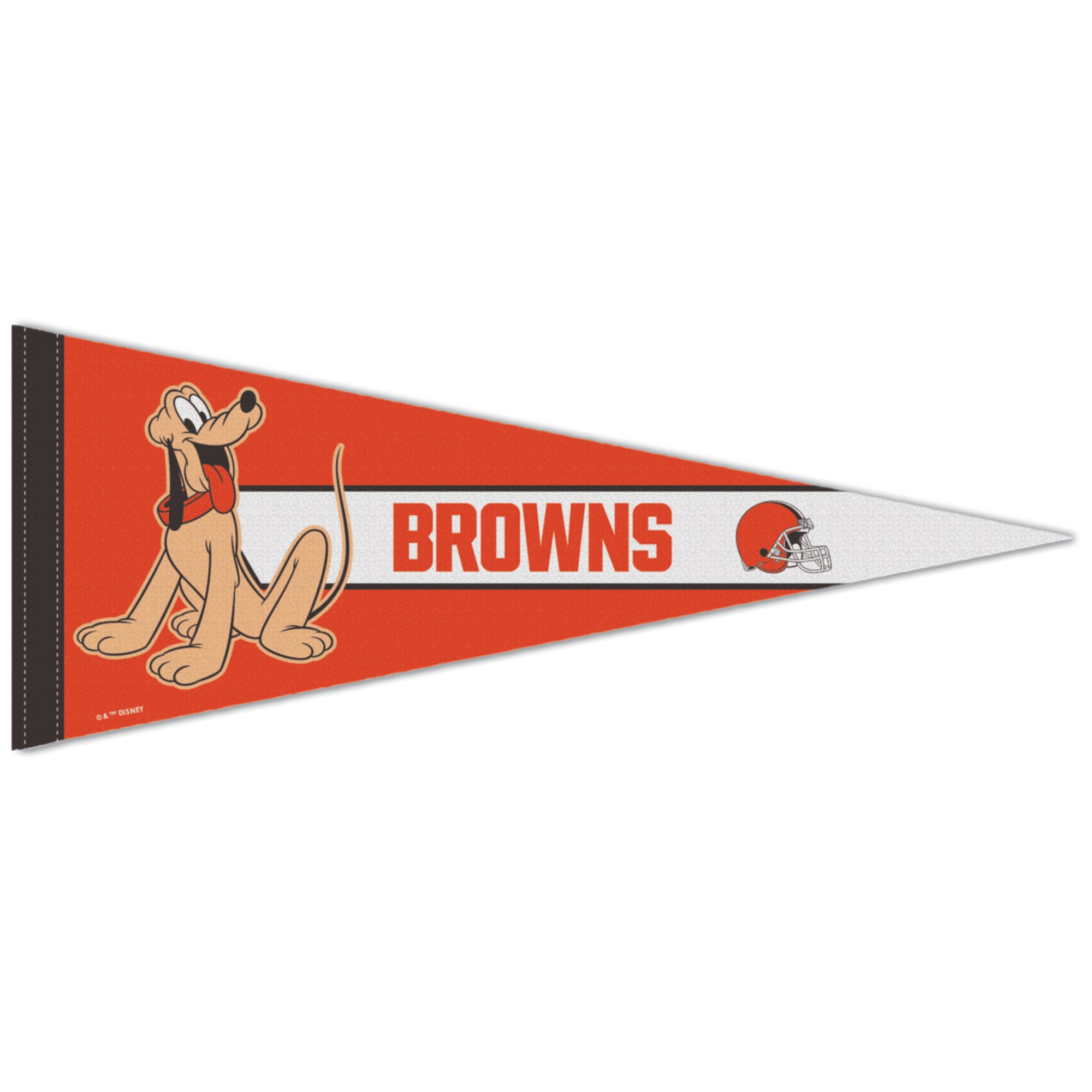 Fanion premium WinCraft Cleveland Browns Disney x NFL Pluto 12" x 30"