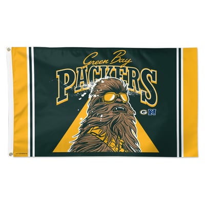 Green Bay Packers WinCraft Disney x NFL Chewbacca 3' x 5' Single-Sided Deluxe Flag