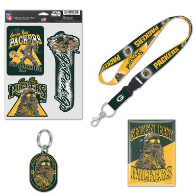 Green Bay Packers WinCraft Disney x NFL Chewbacca Fan Pack