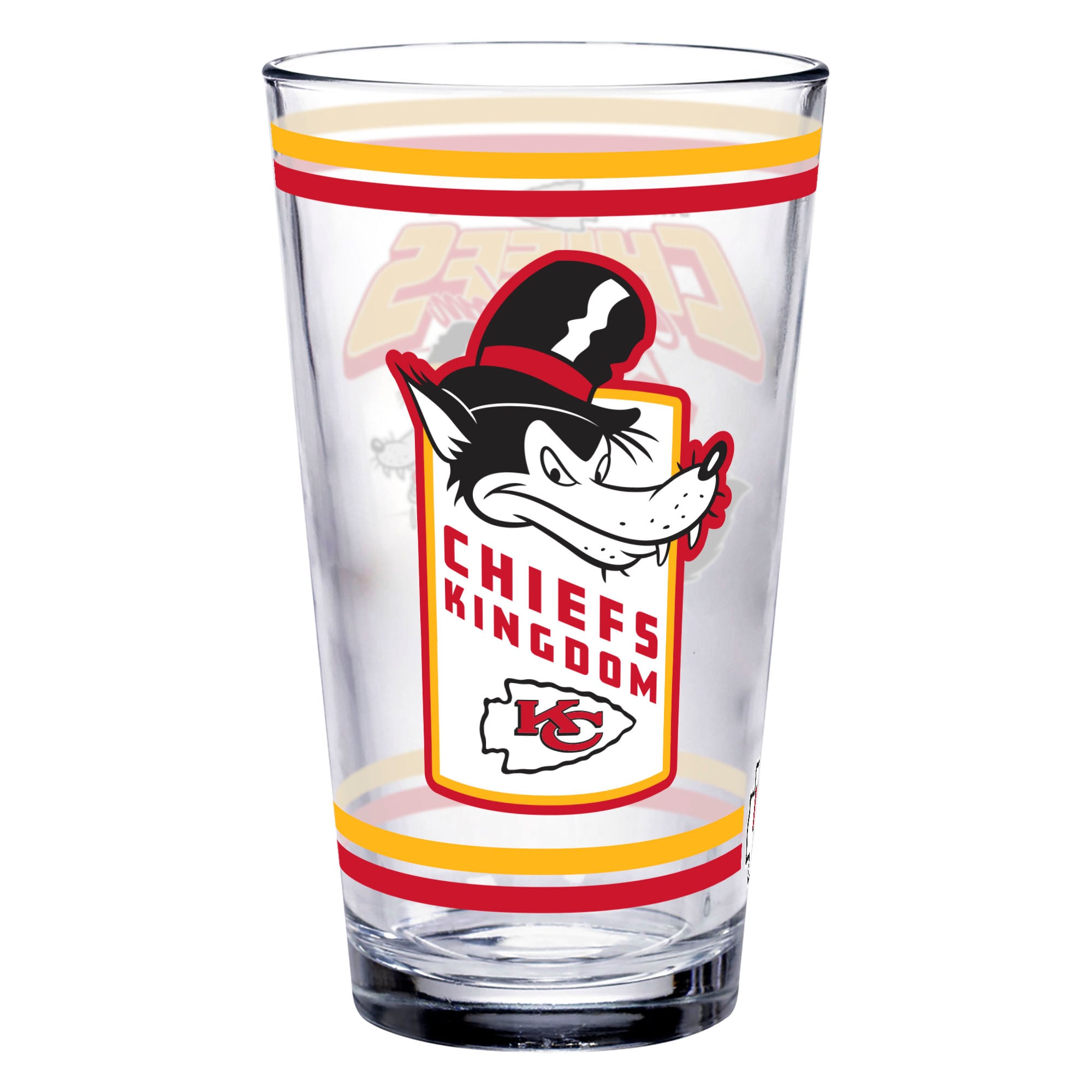 Verre à bière WinCraft Kansas City Chiefs Disney x NFL Big Bad Wolf de 473 ml (16 oz).