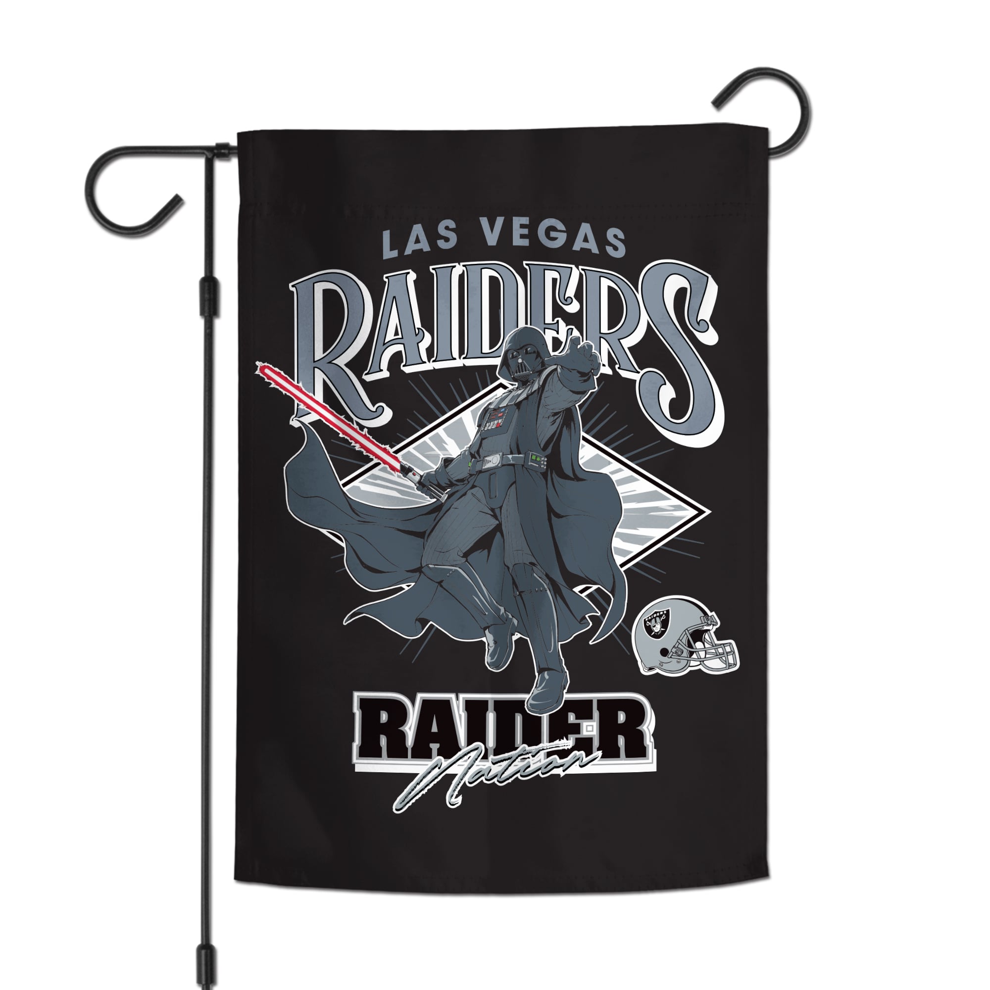 Drapeau de jardin double face WinCraft Las Vegas Raiders Disney x NFL Dark Vador 30 x 45 cm