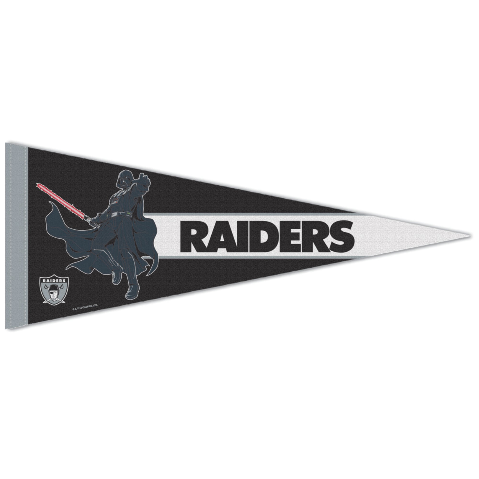WinCraft Las Vegas Raiders Disney x NFL Darth Vader 12" x 30" Premium Pennant