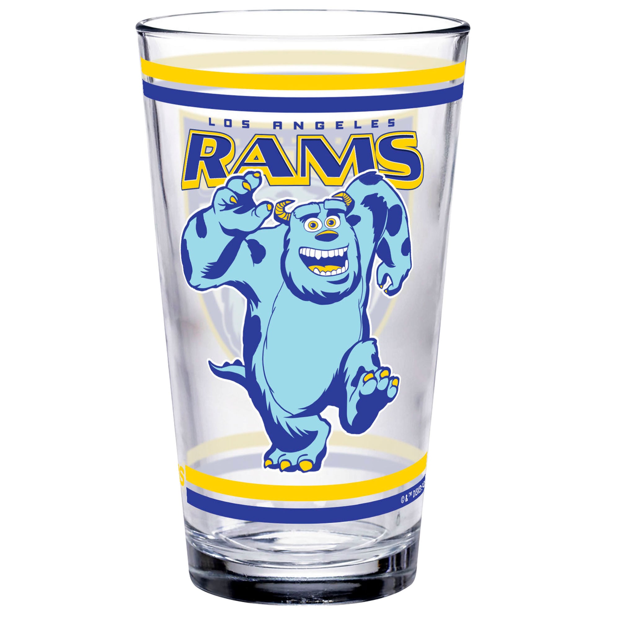Verre à pinte WinCraft Los Angeles Rams Disney x NFL Sulley 473 ml (16 oz).