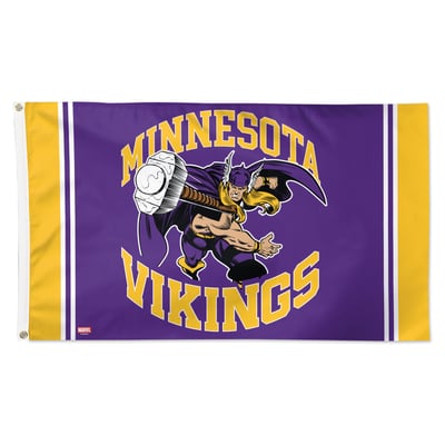 Minnesota Vikings WinCraft Disney x NFL Thor 3' x 5' Single-Sided Deluxe Flag