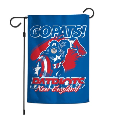 New England Patriots WinCraft Disney x NFL Captain America 12'' x 18'' Double-Sided Garden Flag
