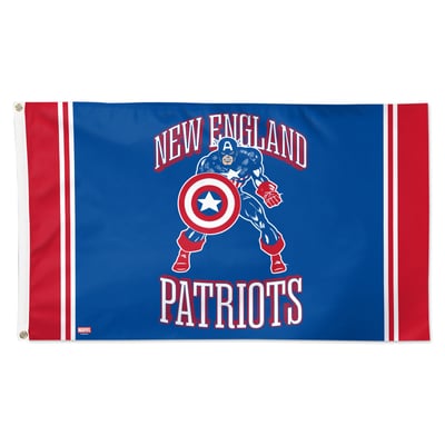 New England Patriots WinCraft Disney x NFL Captain America 3' x 5' Single-Sided Deluxe Flag