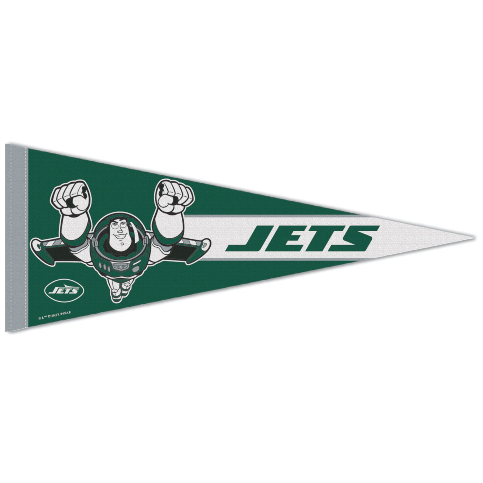 WinCraft New York Jets Disney x NFL Buzz Lightyear 12" x 30" Premium Pennant