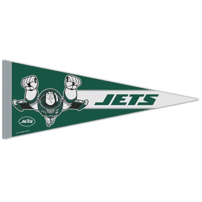 New York Jets WinCraft Disney x NFL Buzz Lightyear 12" x 30" Premium Pennant