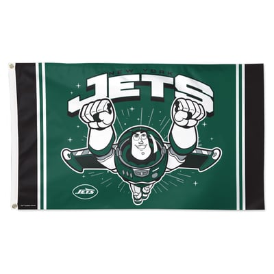 New York Jets WinCraft Disney x NFL Buzz Lightyear 3' x 5' Single-Sided Deluxe Flag