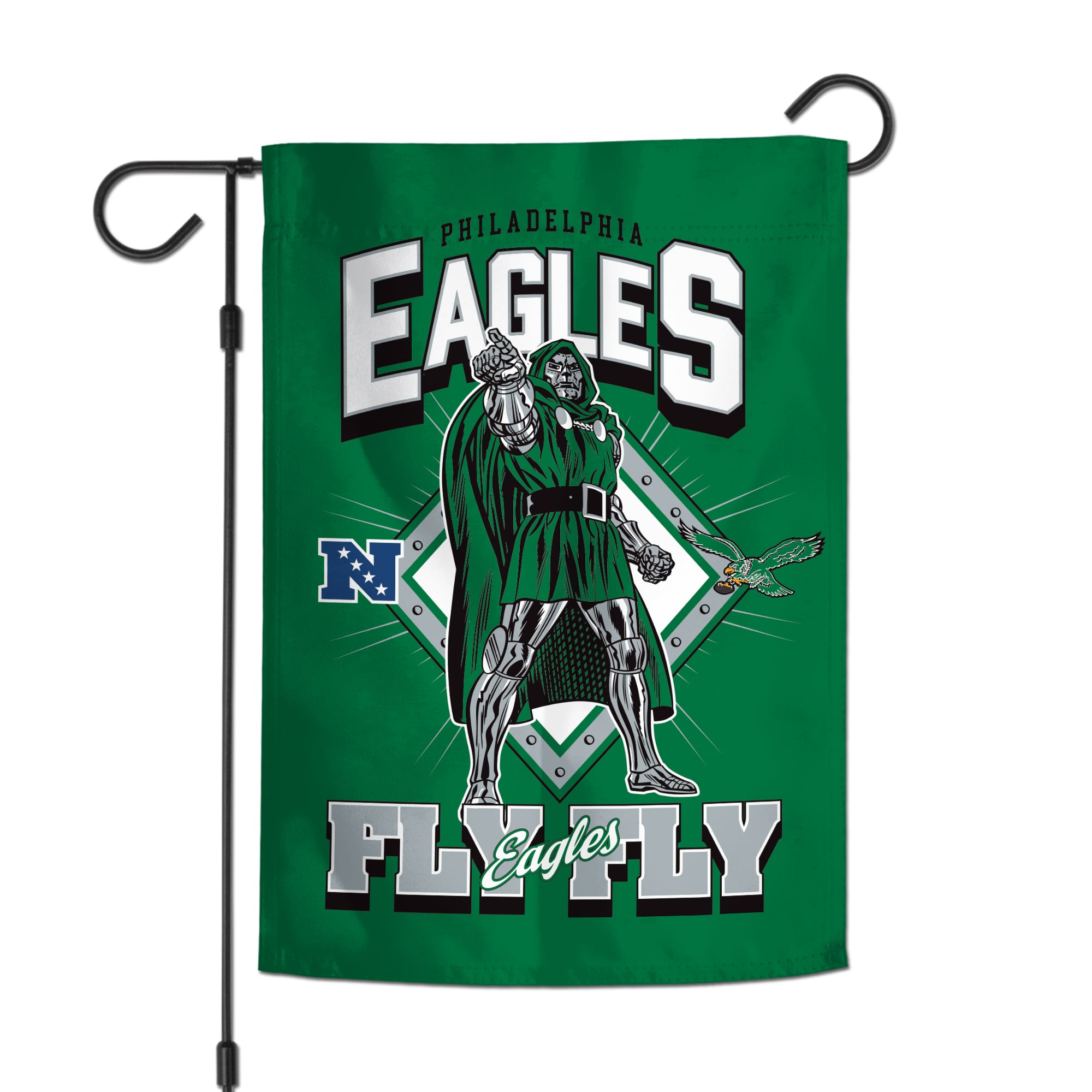 Drapeau de jardin double face WinCraft Philadelphia Eagles Disney x NFL Docteur Fatalis 30 x 45 cm