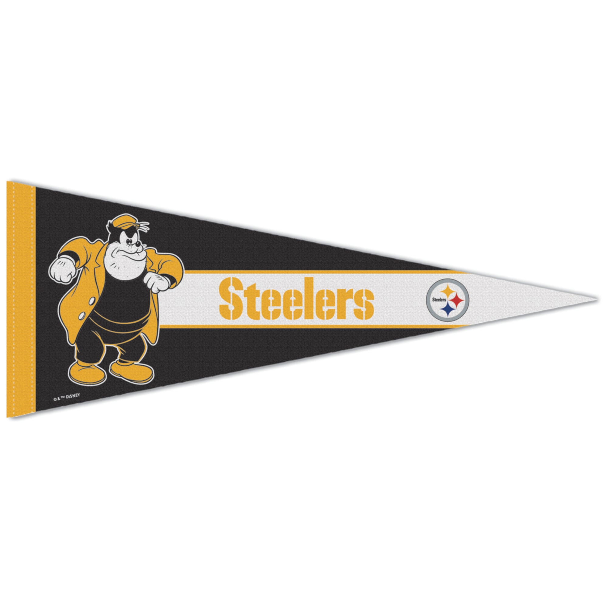 WinCraft Pittsburgh Steelers Disney x NFL Pete 12" x 30" Premium Pennant