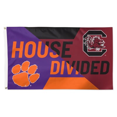 South Carolina Gamecocks vs Clemson Tigers WinCraft 3' x 5' Single-Sided Deluxe House Divided Flag