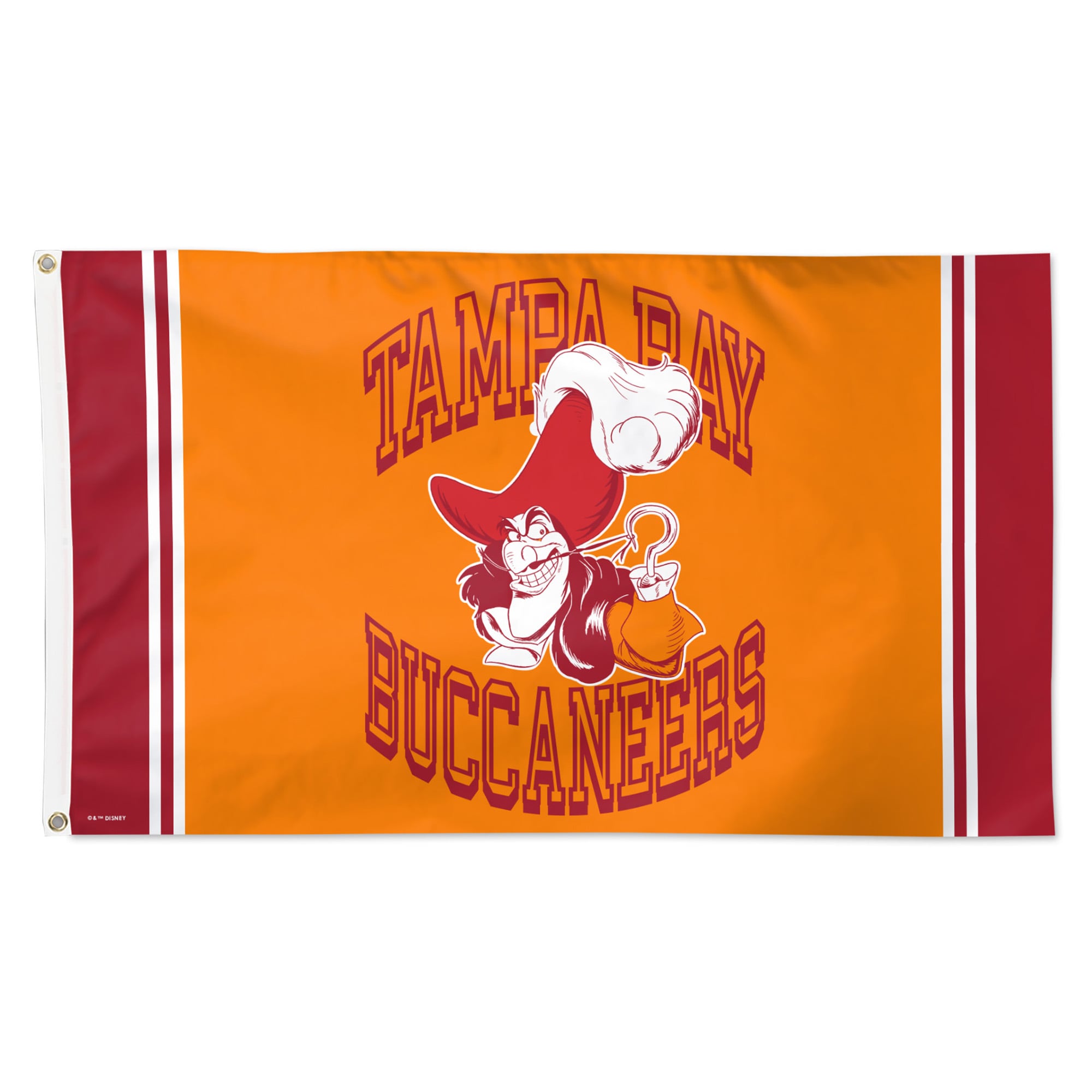 Drapeau de luxe WinCraft Tampa Bay Buccaneers Disney x NFL Capitaine Crochet 91 x 152 cm (3 x 5 pieds) à une face