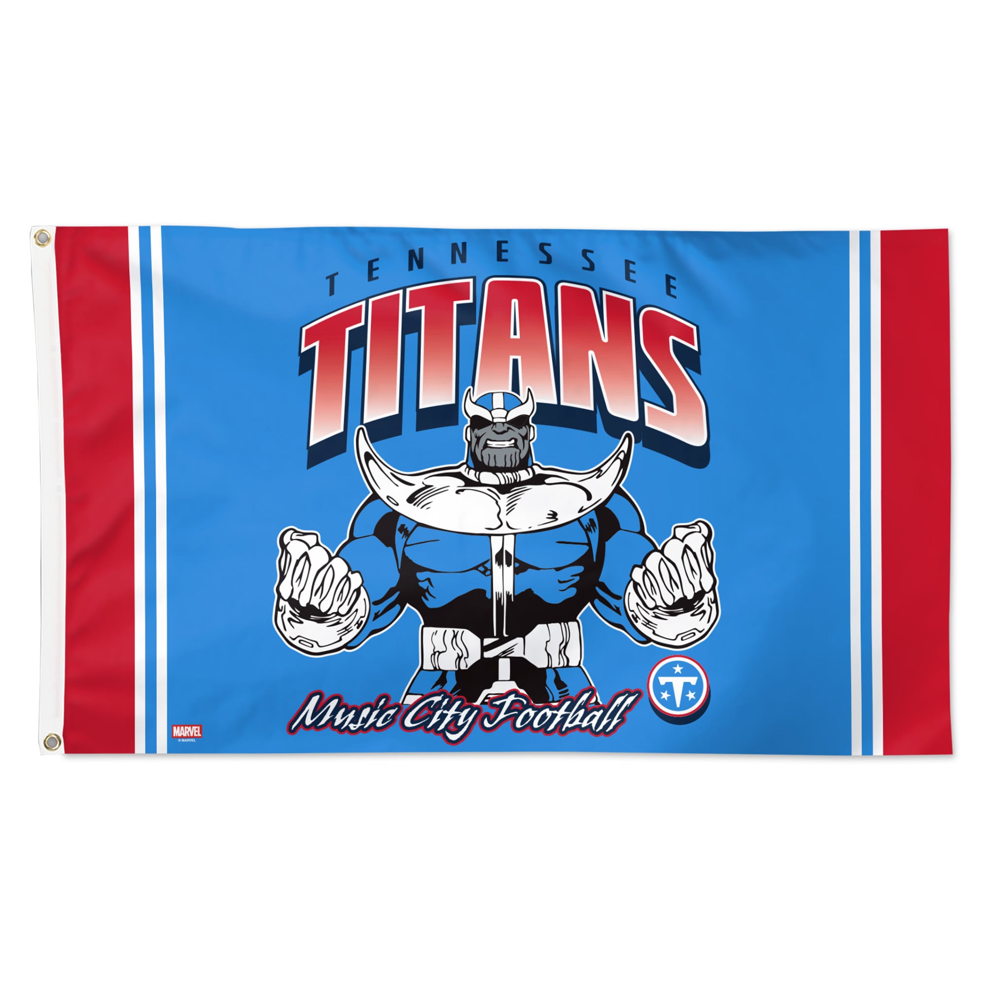 Drapeau de luxe WinCraft Tennessee Titans Disney x NFL Thanos 91 x 152 cm (3' x 5') à une face