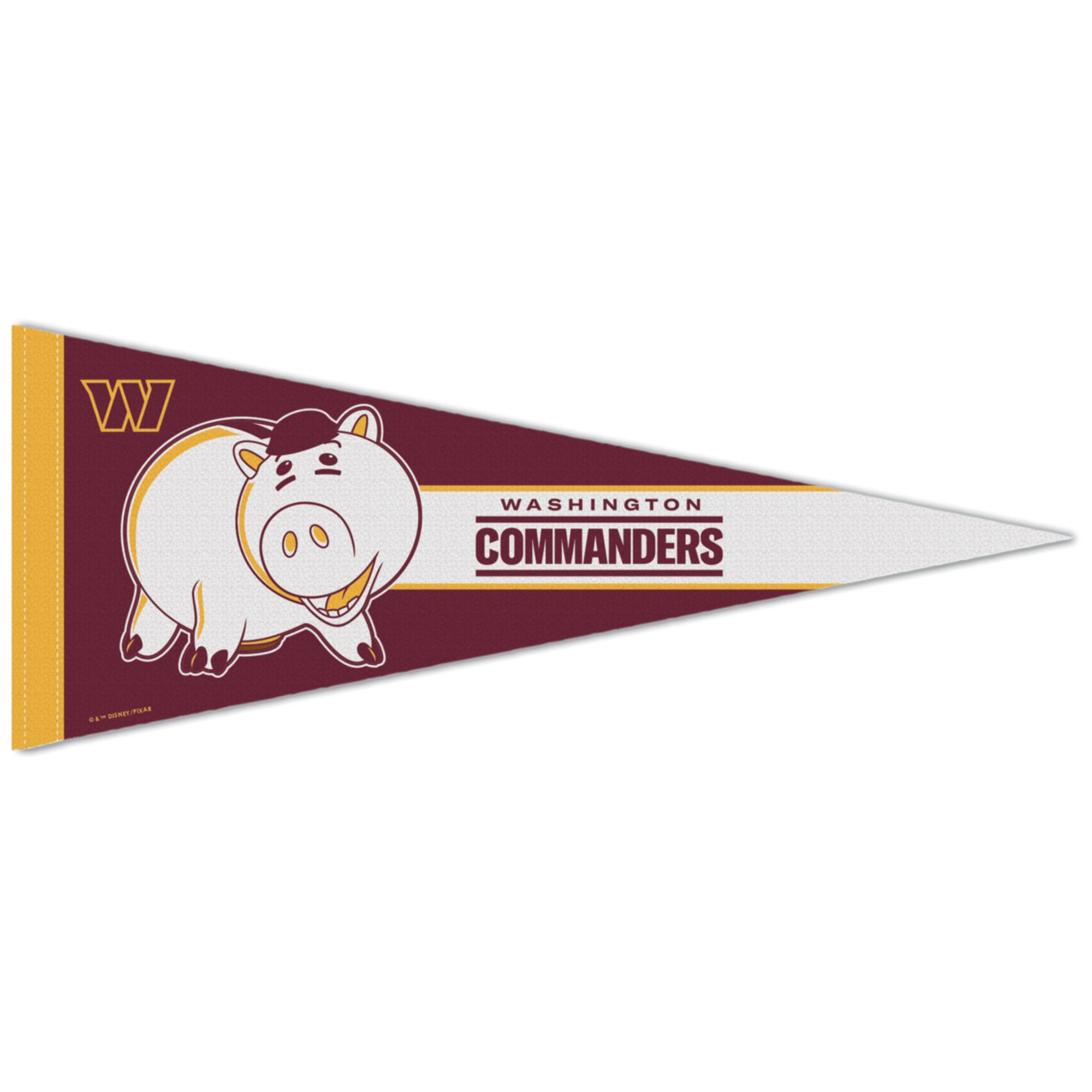 Fanion premium WinCraft Washington Commanders Disney x NFL Hamm 12" x 30"