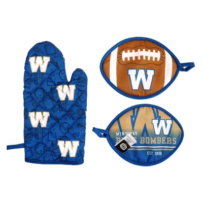 Winnipeg Blue Bombers Two-Piece Kitchen Mitt Set