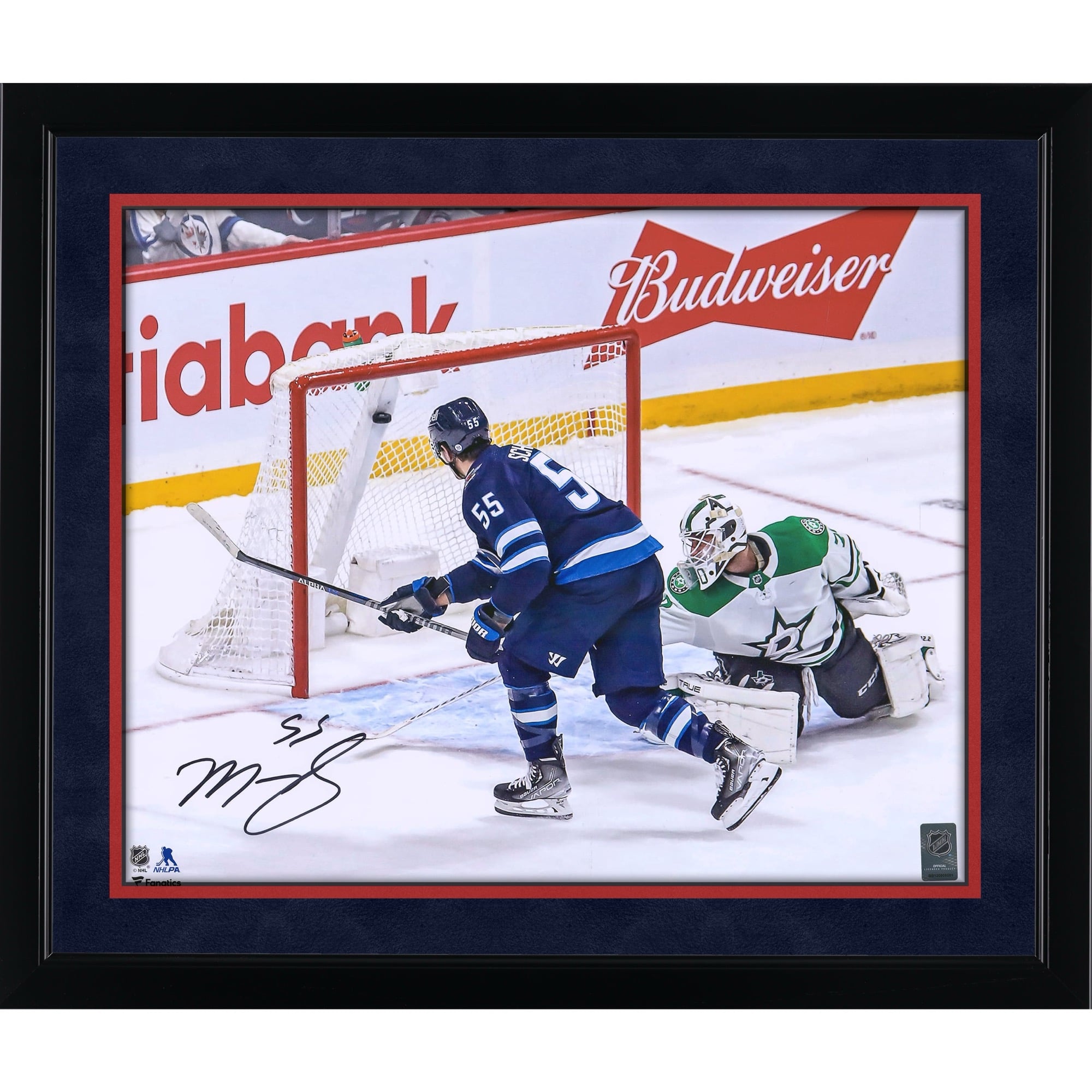 Mark Scheifele Winnipeg Jets Autographed 16" x 20" Navy Jersey Goal Photograph