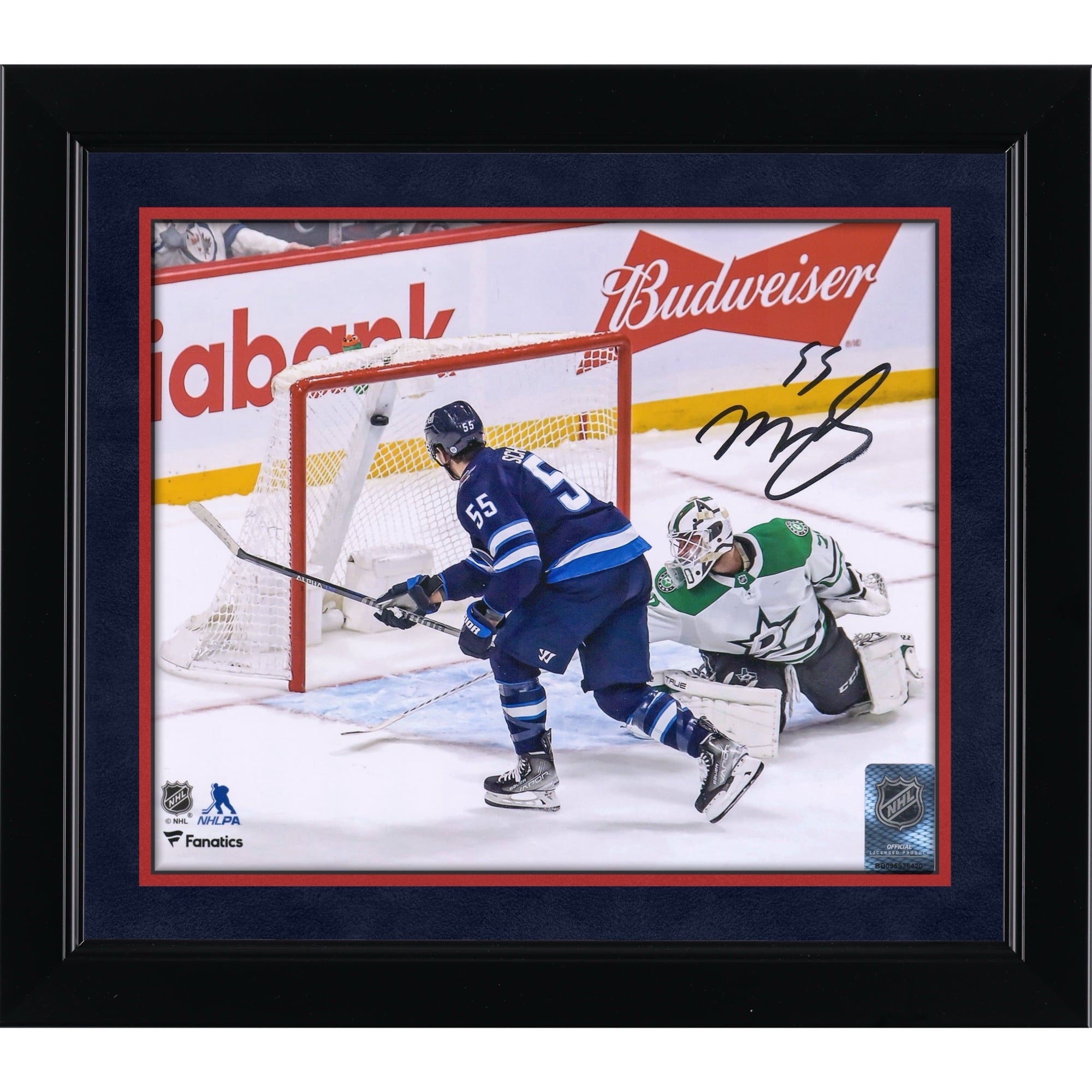 Mark Scheifele Winnipeg Jets Autographed 8" x 10" Navy Jersey Goal Photograph