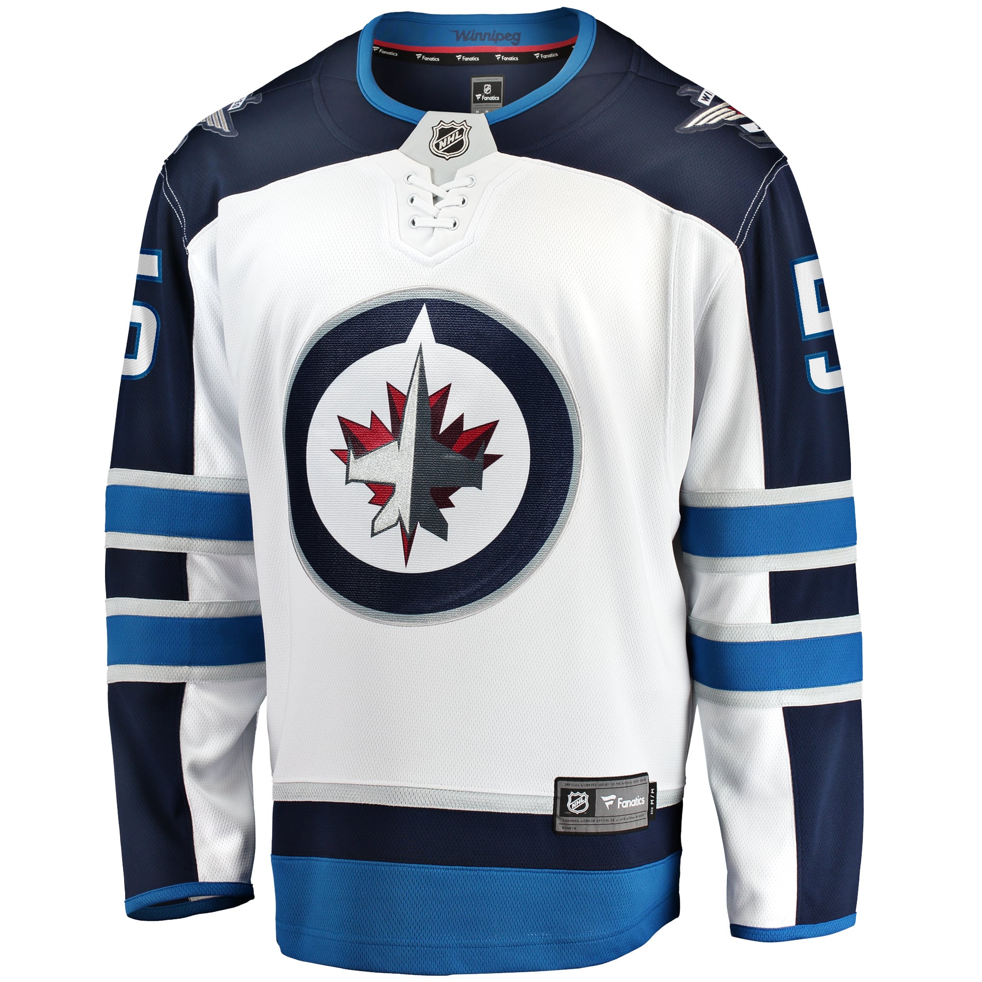 Fanatiques masculins de marque Mark Scheifele blanc échappée des Jets Winnipeg - Maillot joueur